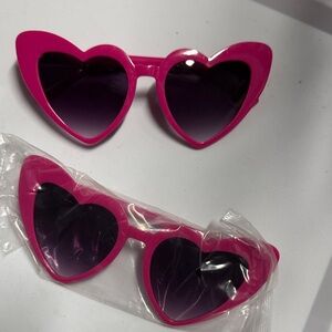 Kids Heart-Shaped Pink Sunglasses